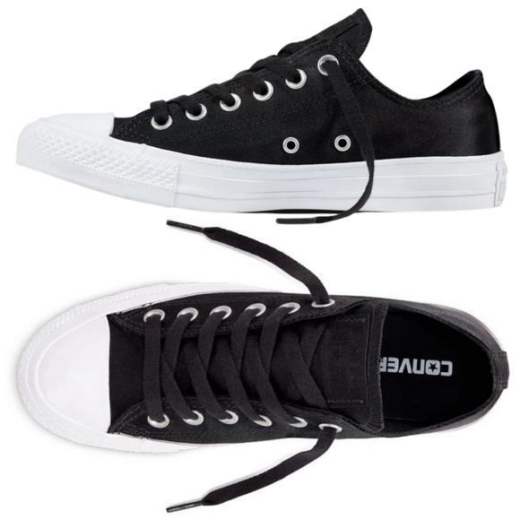 NIB Satin Converse Chuck Taylor All Stars Black, Women's 7 - Picture 1 of 5